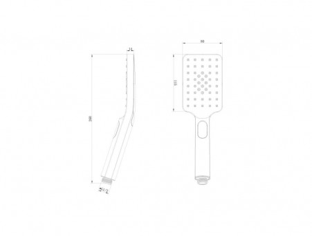 Душевая Лейка «Lemark» 3-Функции, 80x260мм, Хром (LM8123C)