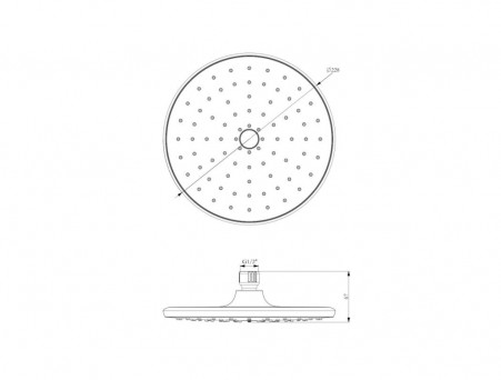 Душевая Лейка «Lemark» Верхняя, Круглая, 228мм, Хром (LM8130C)