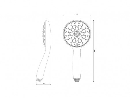 Душевая Лейка «Lemark» Круглая, 3-Функции, 121x269мм, Хром (LM8121C)