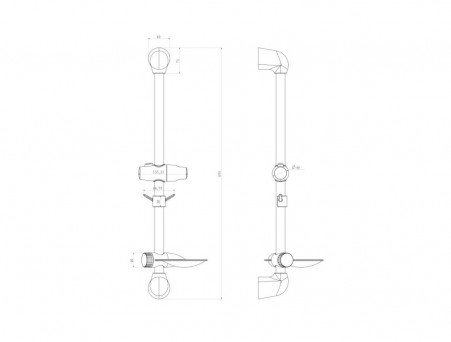 Душевая Стойка «Lemark» с Круглой Мыльницей, Хром (LM8065C)