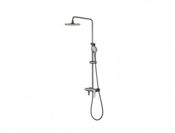 Душевая Стойка «Lemark» Bronx с Лейкой, 3-Функции, Тропический Дождь, Графит (LM3762GM)