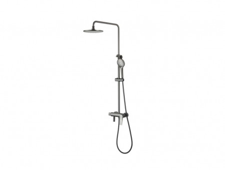 Душевая Стойка «Lemark» Bronx с Лейкой, 3-Функции, Тропический Дождь, Графит (LM3762GM)