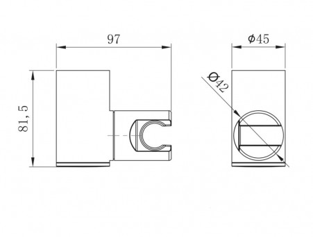 Крепление для Лейки «Lemark» Настенное, Хром (LM8081C)