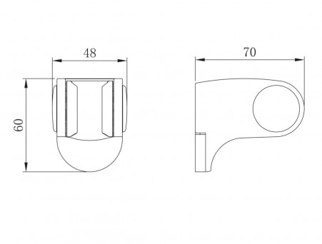 Крепление для Лейки «Lemark» Настенное, Хром (LM8083C)