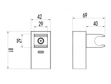 Крепление для Лейки «Lemark» Поворотное, Настенное, Хром (LM8079C)