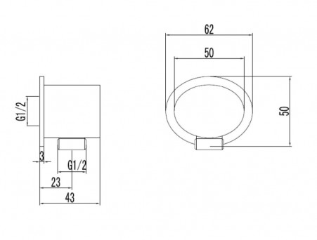 Подключение для Душевого Шланга «Lemark» для Смесителя, Хром (LM8026C)