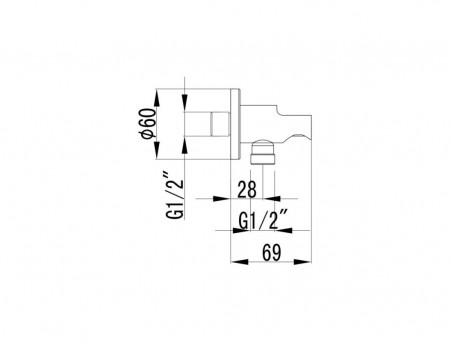 Подключение для Душевого Шланга «Lemark» с Креплением для Лейки, Золото (LM4785G)
