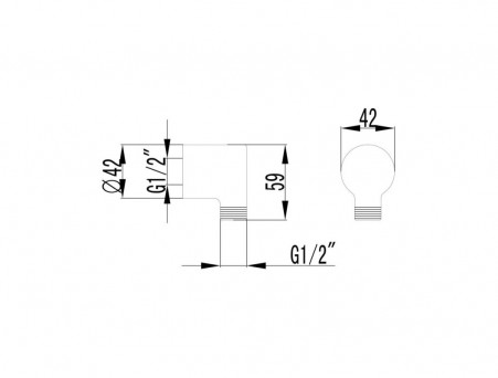 Подключение для Душевого Шланга «Lemark» Хром (LM3283С)