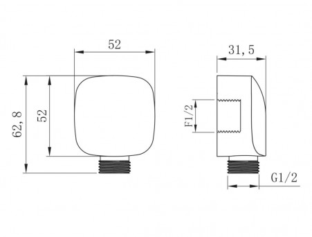 Подключение для Душевого Шланга «Lemark» Хром (LM8085C)