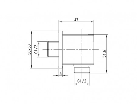 Подключение для Душевого Шланга «Lemark» Хром и Белый (LM5883CW)