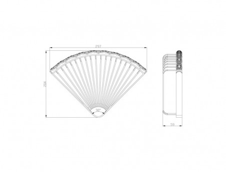 Полка Угловая «Lemark» Jasmine, 24x24x9см, Чёрная Бронза (LM6681ORB)