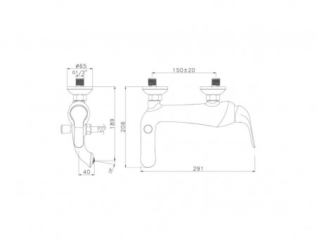 Смеситель для Ванны «Lemark» Swan, Лейка 1-Функция, Чёрный и Золото (LM5402BGC)