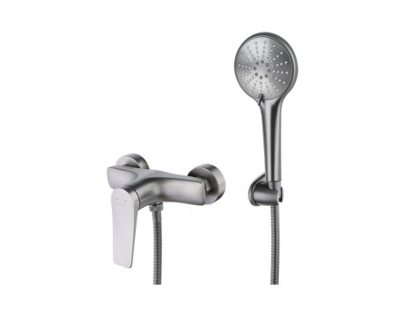 Смеситель для Душа «Lemark» Bronx, 3-Функции, Графит (LM3703GM)