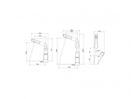 Смеситель для Кухни «Lemark» Soul, Чёрный и Красный (LM6008BR)