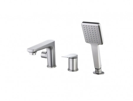 Смеситель на Борт Ванны «Lemark» Bronx с Душевой Лейкой, 1-Функция, Графит (LM3745GM)