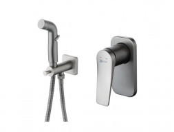 Смеситель с Гигиеническим Душем «Lemark» Bronx, Встраиваемый, Графит (LM3719GM)