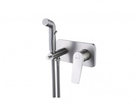 Смеситель с Гигиеническим Душем «Lemark» Bronx, Встраиваемый, Графит (LM3720GM)