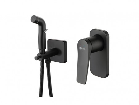 Смеситель с Гигиеническим Душем «Lemark» Bronx, Встраиваемый, Чёрный (LM3719BL)