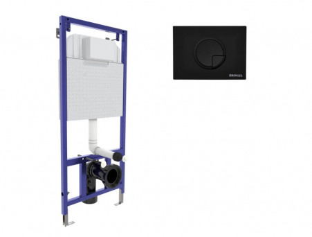 Система Инсталляции для Унитазов «Berges» Novum, Кнопка R5 Soft Touch, Чёрная (040225)