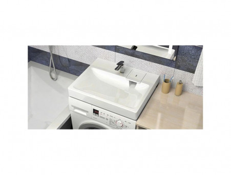 Раковина над Стиральной Машиной «Bergg» Адель V53D1, Прямоугольная, Белый (V053D001)