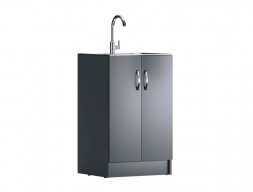 Тумба под Мойку «Домино» Нержавеющая 50x50, Антрацит (D5050AnR)
