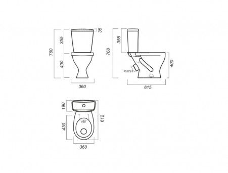 Унитаз-Компакт «Sanita» Эталон, с Сидением, с Арматурой, с Креплением (4640013390444)