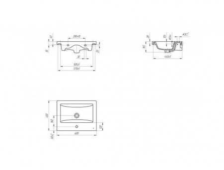Раковина Накладная «Cersanit» Como 60 (4690311045409)
