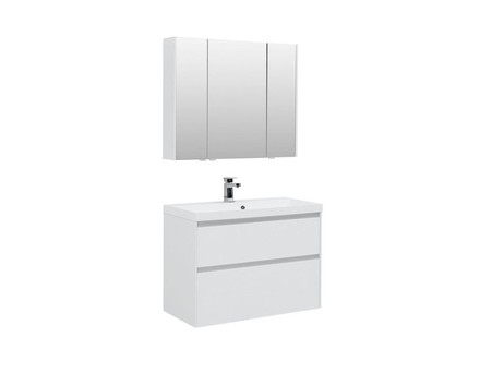 Комплект Мебели для Ванной «Aquanet» Гласс 90 Белый (00240467)