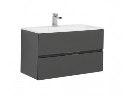 Тумба с Раковиной «Aquanet» Алвита 90, Серый Антрацит (240111+187182)