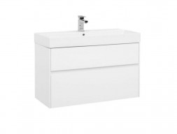 Тумба с Раковиной «Aquanet» Бруклин 100, Белый Глянец (203961+199206)