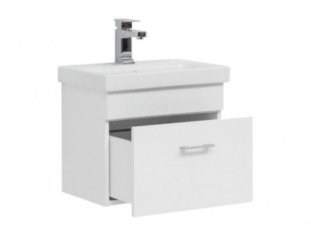 Тумба с Раковиной «Aquanet» Нота 50, Белый Глянец, Moduo 50 Slim (246955+246876)