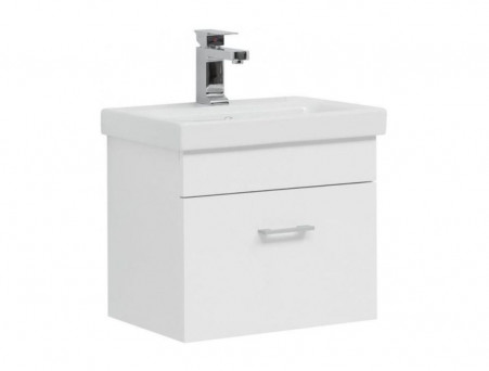 Тумба с Раковиной «Aquanet» Нота 50, Белый Глянец, Moduo 50 Slim (246955+246876)