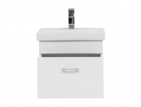Тумба с Раковиной «Aquanet» Нота 50, Белый Глянец, Moduo 50 Slim (246955+246876)