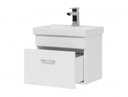 Тумба с Раковиной «Aquanet» Нота 50, Белый Глянец, Moduo 50 Slim (246955+246876)