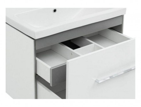 Тумба с Раковиной «Aquanet» Порто 70, Белый Глянец (241747+178717)