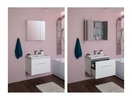 Тумба с Раковиной «Aquanet» Порто 70, Белый Глянец (241747+178717)