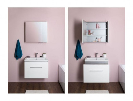 Тумба с Раковиной «Aquanet» Порто 70, Белый Глянец (241747+178717)