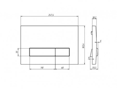 Система Инсталляции для Унитазов «Berges» Atom Line Клавиша Смыва Белая Глянцевая (40339)