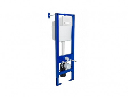 Система Инсталляции для Унитазов «Berges» Atom Line Клавиша Смыва Белая/Хром Глянец (40341)