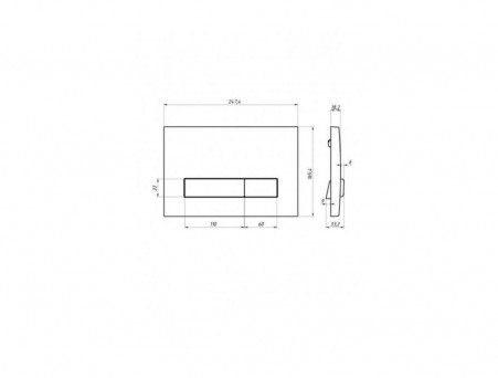 Система Инсталляции для Унитазов «Berges» Atom Line Клавиша Смыва Черная Soft Touch (40340)