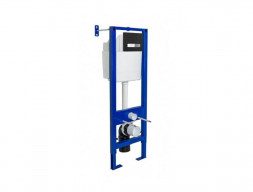 Система Инсталляции для Унитазов «Berges» Atom Line Клавиша Смыва Черная Softtouch/Хром Глянец (40342)