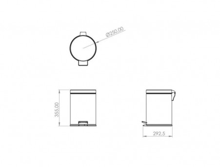 Мусорное Ведро «Berges» с Педалью и Микролифтом, 121008, Глянцевый Хром 12л (121008)