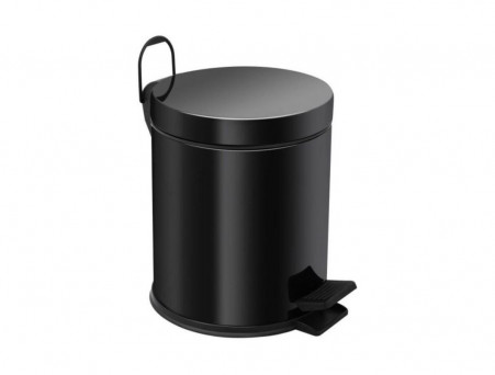 Мусорное Ведро «Berges» с Педалью, 123001, Черное Матовое 5л (123001)