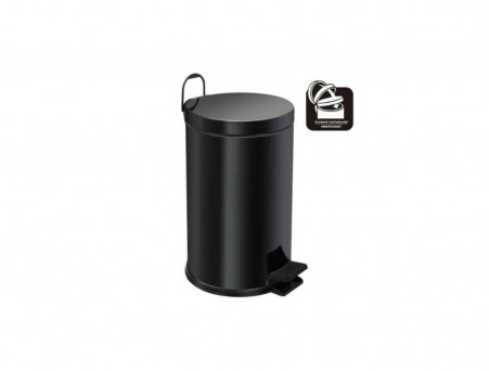 Мусорное Ведро «Berges» с Педалью и Микролифтом, 123003, Черное Матовое 12л (123003)