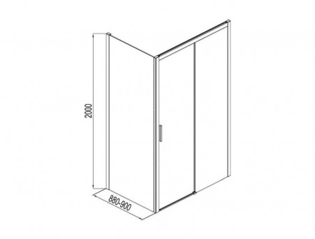 Душевая Боковая Стенка «Aquanet» Pleasure AE60-F-90H200U-BT 90х200 (233148)