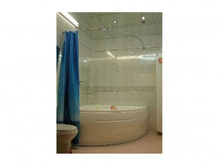 Карниз для Ванны «Aquatek» Эпсилон 150х150, Серебро (173448)
