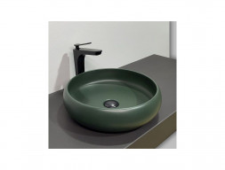 Накладная Раковина «Comforty» Круглая, Темно-Зеленая Матовая (114MDG)