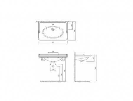 Накладная Раковина «Comforty» Овальная, Белая (50180)