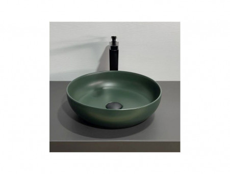 Накладная Раковина «Comforty» Круглая, Темно-Зеленая Матовая (113MDG)