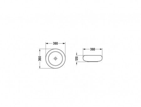 Накладная Раковина «Comforty» Круглая, Белая (113)